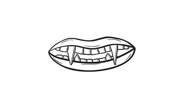 Vampire teeth — Stock Vector