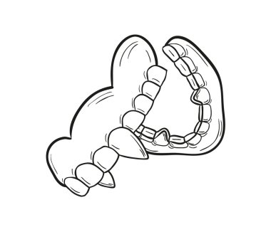 vampir takma diş kroki