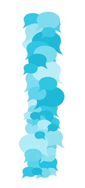 Blue speak bubbles — Stock Vector