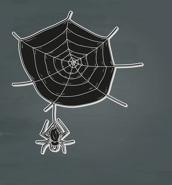 Pavučina a spider — Stockový vektor