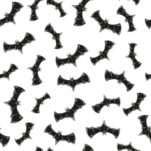 Бесшовный рисунок с летучими мышами — стоковый вектор