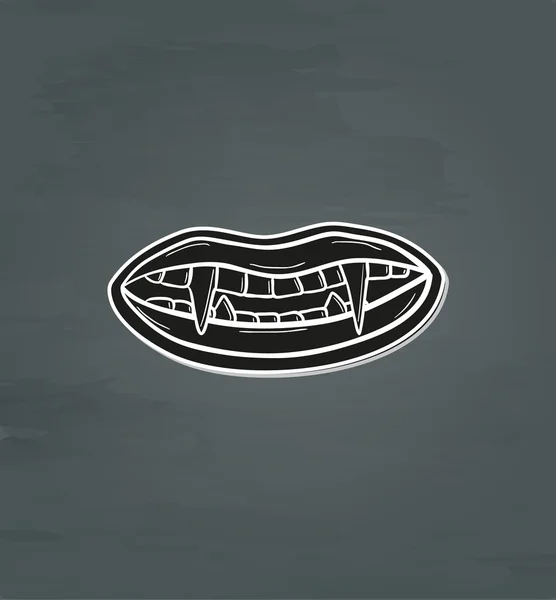 Dents de vampire noir — Image vectorielle