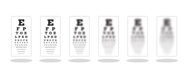 夏普和五个反锐化视力表 — 图库矢量图片