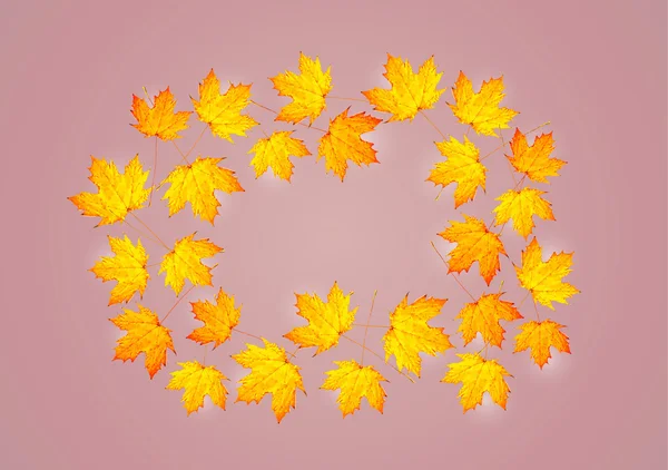 Осенний фон с кленовыми листьями — стоковый вектор