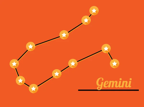 Sternbild Gemini — Stockvektor