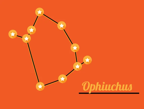 Constellation ophiuchus — Stock Vector