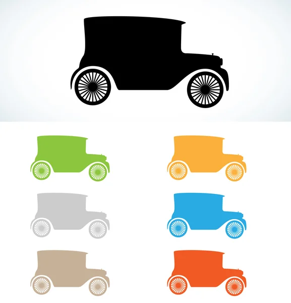 Old car silhouette — Stock Vector