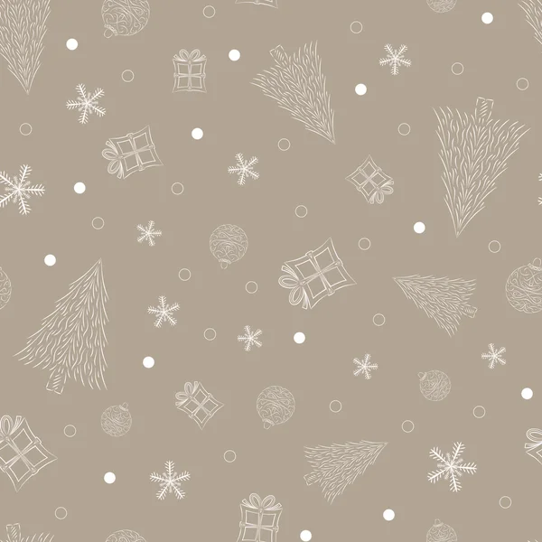 Weihnachtsdesign, nahtloses Muster — Stockvektor