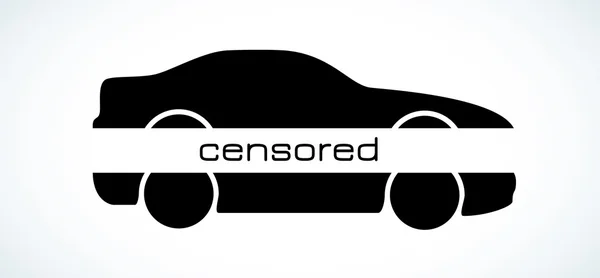 Censored car silhouette — Stock Vector