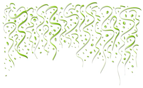 Falling green confetti — Stock Vector