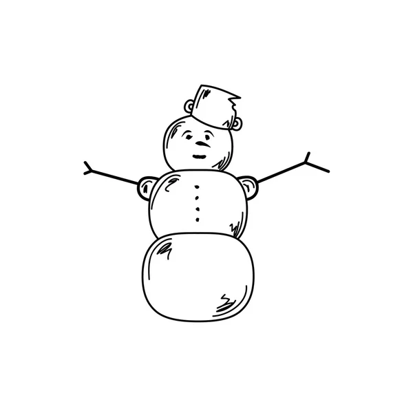 Boneco de neve — Vetor de Stock