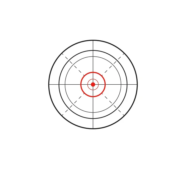 Fadenkreuz auf weißem Hintergrund — Stockvektor