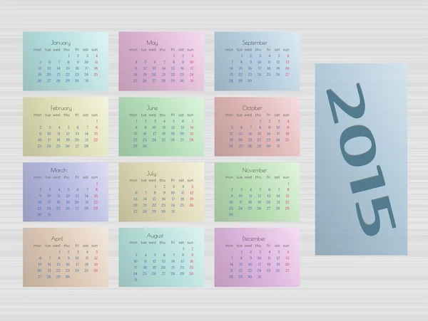 カレンダー 2015 年 — ストックベクタ