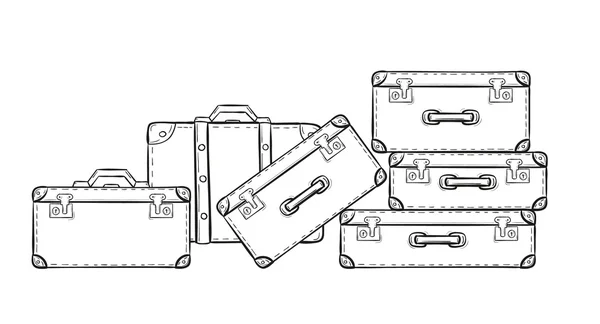 Croquis des valises — Image vectorielle