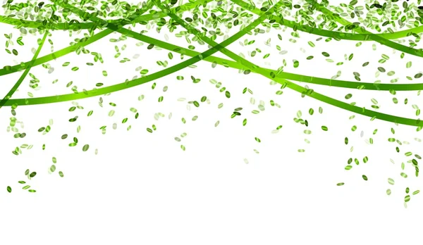 Confettis verts tombants — Image vectorielle