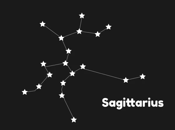 Constelación de Sagitario — Vector de stock