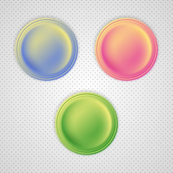 Trzech kolorów do buttonów — Wektor stockowy