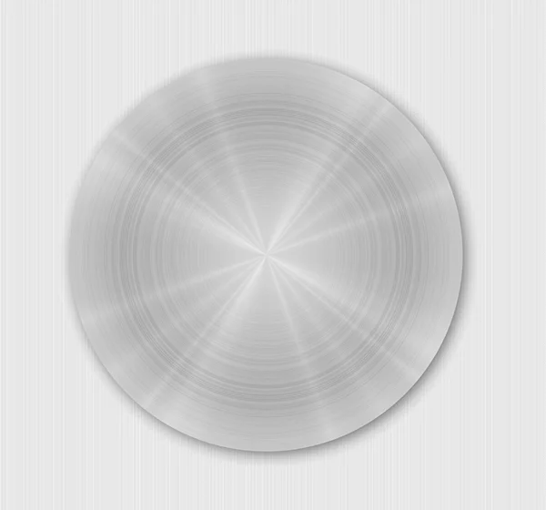 Rounded brushed metal plate — Stock Vector
