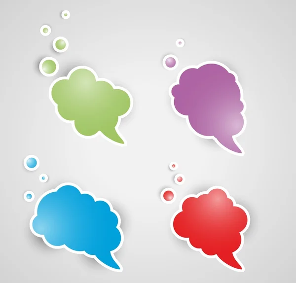 Four speak bubbles — Stock Vector