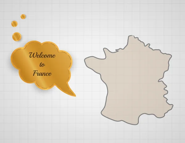 Bienvenido a Francia — Archivo Imágenes Vectoriales