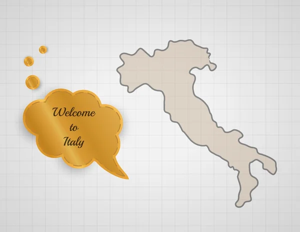 Bienvenido a Italia — Vector de stock