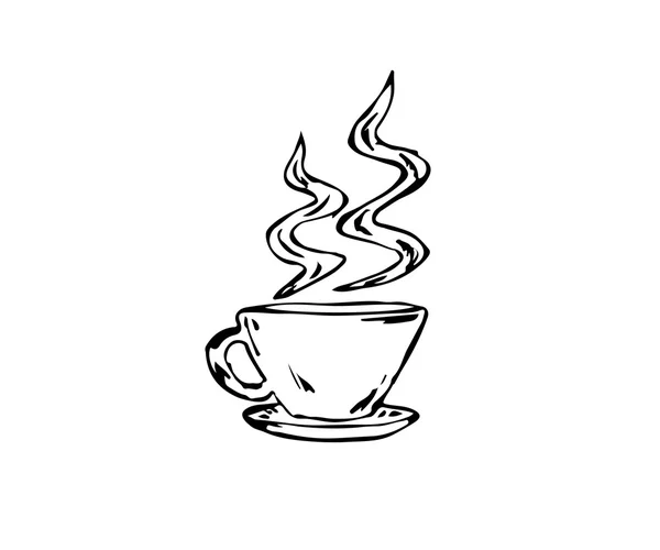 Taza de café vectorizada — Vector de stock