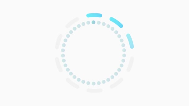 Animated two loading circles created from blue elements — Stock Video