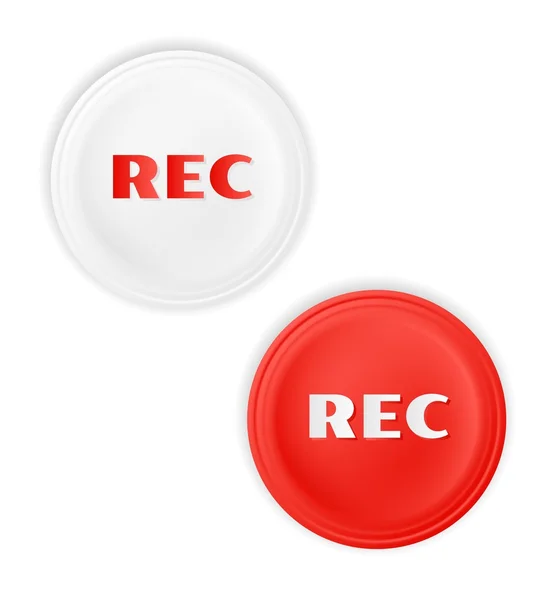 Rec button — Stock Vector