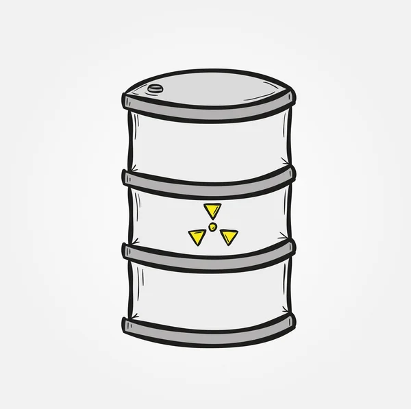 Barrel with dangerous fluid — Stock Vector