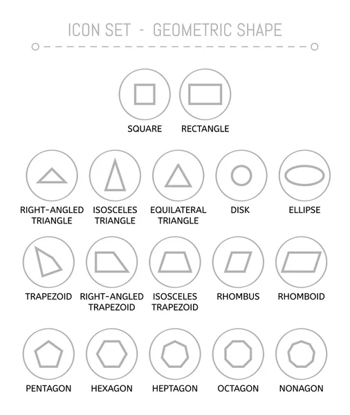 Iconos con formas geométricas — Archivo Imágenes Vectoriales