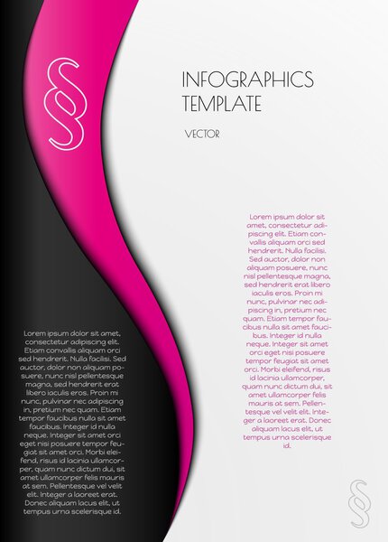 infographics with paragraph symbol