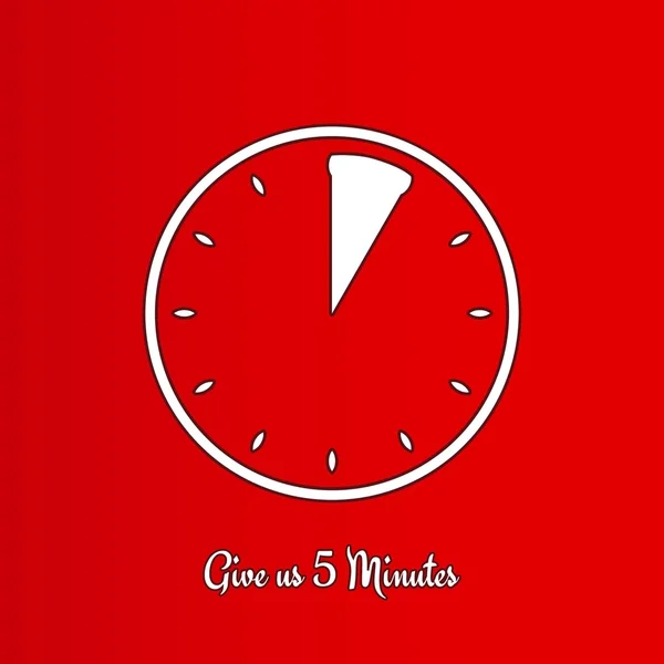 Donnez-nous cinq minutes. — Image vectorielle