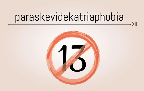 Paraskevidekatriaphobia — Stockvector