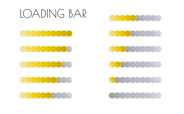 Gold loading bars — Stock Vector