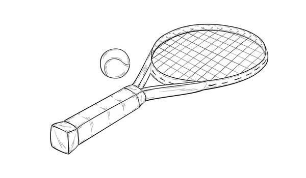 Raqueta de tenis — Vector de stock