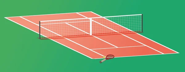 Pista de tenis — Vector de stock