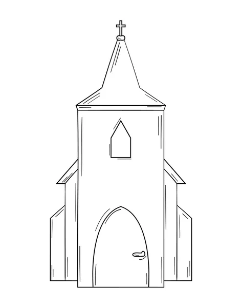 Эскиз церкви — стоковый вектор