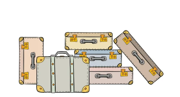 Σκίτσο του τις βαλίτσες — Διανυσματικό Αρχείο