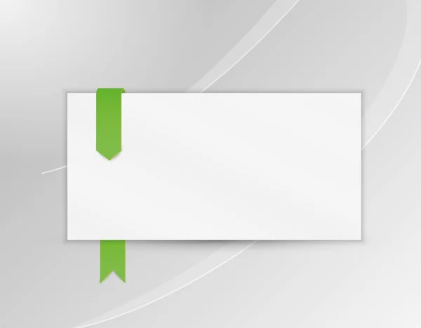 Ruban ou signet avec papier blanc — Image vectorielle