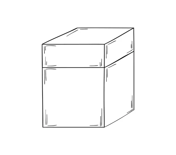 Boîte en papier fermée — Image vectorielle