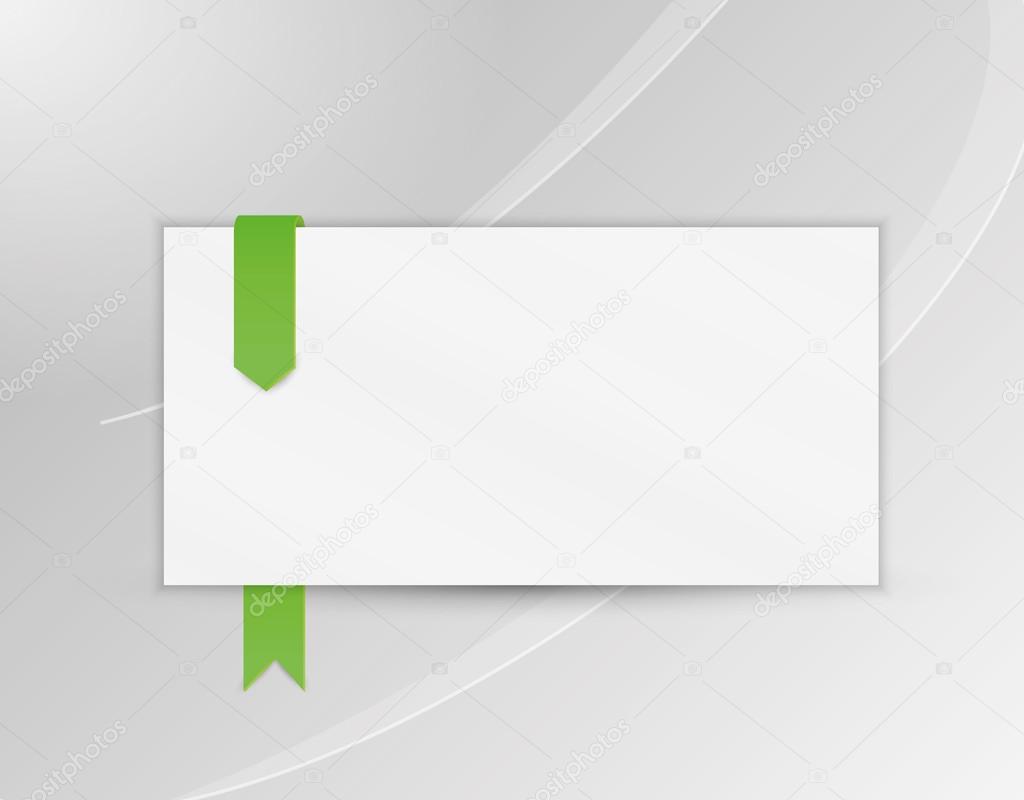ribbon or bookmark with blank paper