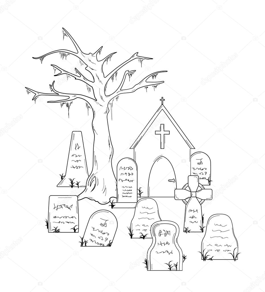cemetery with graves