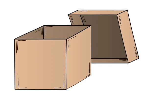 Caja de papel abierta — Vector de stock