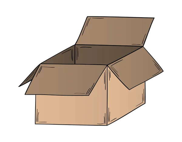 Caja de papel abierta — Vector de stock