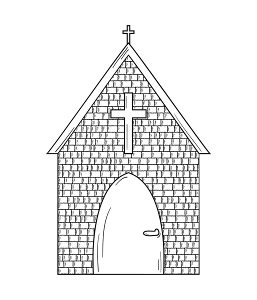 Croquis de l'église — Image vectorielle