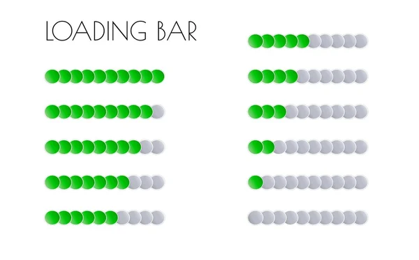 Gröna lastning barer — Stock vektor