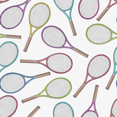 tennis racquets, seamless pattern