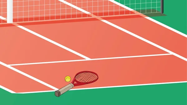 Pista de tenis — Vector de stock