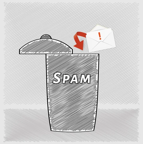 Lixo para mensagens de correio — Vetor de Stock