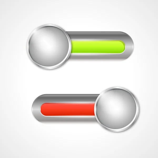 Two switch buttons — Stock Vector